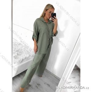 Damen-Set aus langen Hosen und Langarmhemd in Übergröße (L/XL/2XL Einheitsgröße) POLISH FASHION IMWT23BELLA/DU