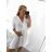Damen-Sommerkleid aus Musselin mit langen Ärmeln (Einheitsgröße S/M) ITALIAN FASHION IMWGB232580 S/M weiß