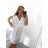 Damen-Sommerkleid aus Musselin mit langen Ärmeln (Einheitsgröße S/M) ITALIAN FASHION IMWGB232580 S/M weiß