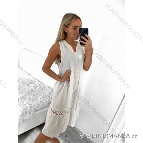 Shirt verlängert 3/4 Langarm Damen (L/XL/2XL ONE SIZE) ITALIAN FASHION IM423025 XL/2XL weiß