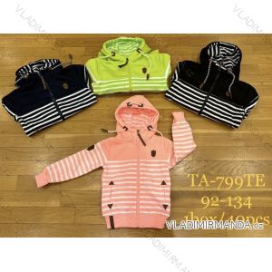 Sweatshirt mit Reißverschluss und Kapuze, langärmelig, für Kinder, Mädchen und Jungen (92–134), TA FASHION TAF23TA-799TE