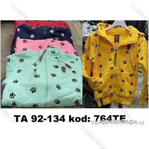 Sweatshirt mit Reißverschluss und Kapuze, langärmlig, für Kinder und Mädchen (92-134) TA FASHION TAF23764TA