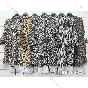 Damen-Sommerkleid aus Chiffon mit langen Ärmeln (Einheitsgröße S/M) ITALIAN FASHION IMWP233018