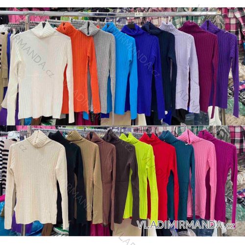 Kurzärmliger Rollkragenpullover für Damen (Einheitsgröße S/M) ITALIAN FASHION IMWE232769