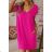 Kurzärmliges Sommerkleid aus Baumwolle für Damen (S / M / L / XL ONE SIZE) ITALIAN FASHION IMD22472 M / L schwarz