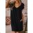 Kurzärmliges Sommerkleid aus Baumwolle für Damen (S / M / L / XL ONE SIZE) ITALIAN FASHION IMD22472 M / L schwarz