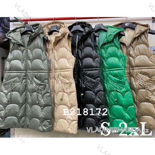 Weste mit Kapuze für Damen (S-2XL) POLISH FASHION PMWB23B218132B