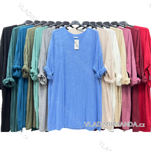 Damen Warmes Langarmkleid (L / XL ONE SIZE) ITALIAN FASHION IM421MIA