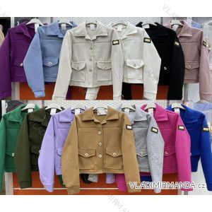 Damen-Button-Down-Hemdjacke mit Knöpfen (S / M ONE SIZE) ITALIAN FASHION IMWD217059