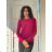 Dünner gestrickter Langarmpullover für Damen (S/M EINHEITSGRÖSSE) ITALIAN FASHION IMM23M5991