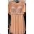 Langes, lässiges Kurzarmkleid für Damen in Übergröße (XL/2XL Einheitsgröße) ITALIAN FASHION IMM23M80775L