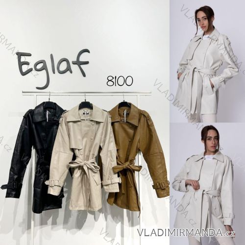 Kabát trenčkot dámský (S/M ONE SIZE) ITALSKÁ MÓDA IMM231873