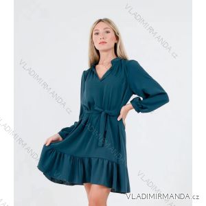 Elegantes langärmliges Kleid mit Gürtel für Damen (Einheitsgröße S/M) ITALIAN FASHION IMM23UN6139