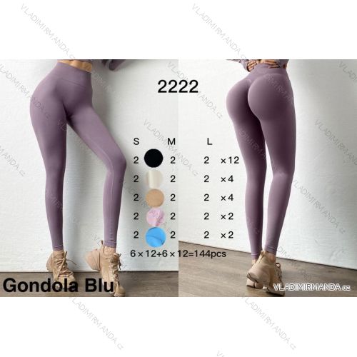Lange gestreifte Leggings für Damen (Einheitsgröße S/M) ITALIAN FASHION IMM23M82310