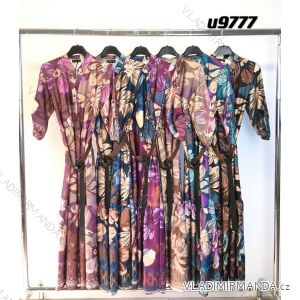 Kleid mit 3/4 Ärmeltasche für Damen (uni sl) ITALIAN Fashion IMWD20527