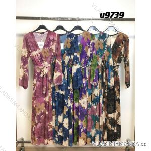 Kleid mit 3/4 Ärmeltasche für Damen (uni sl) ITALIAN Fashion IMWD20527
