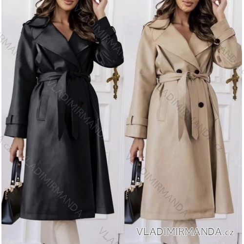 Langer Ledermantel für Damen (Einheitsgröße S/M) ITALIAN FASHION IMWB23536