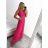 Langes Party-Elegantes Sommerkleid für Damen (Einheitsgröße S/M) ITALIAN FASHION IMPSH233584 Rosa S/M
