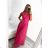 Langes Party-Elegantes Sommerkleid für Damen (Einheitsgröße S/M) ITALIAN FASHION IMPSH233584 Rosa S/M