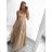 Šaty letní na ramínka dámské (S/M ONE SIZE) ITALSKÁ MÓDA IMPBB22B21841 Gold S / M
