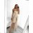 Šaty elegantní společenské na ramínka dámské (S/M ONE SIZE) ITALSKÁ MÓDA IM321608
