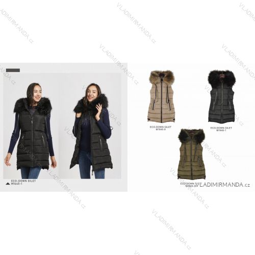 Lange Damenweste mit Fell (S/M EINHEITSGRÖSSE) ITALIAN FASHION YES23M1645