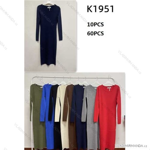 Geripptes Sommerkleid für Damen mit Trägern (S/ML/XL ONE SIZE) MB2123Z220