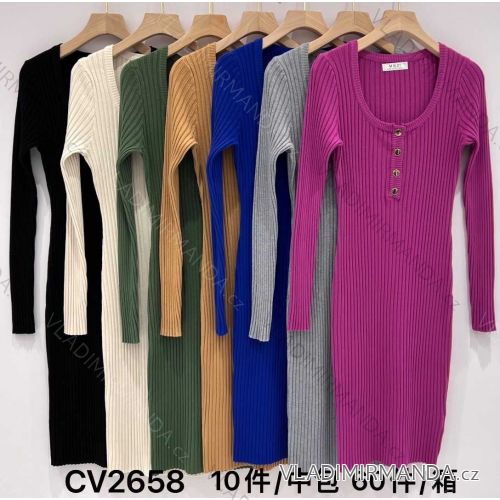 Geripptes Sommerkleid für Damen mit Trägern (S/ML/XL ONE SIZE) MB2123Z220