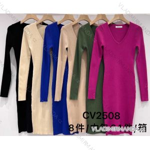 Geripptes Sommerkleid für Damen mit Trägern (S/ML/XL ONE SIZE) MB2123Z220