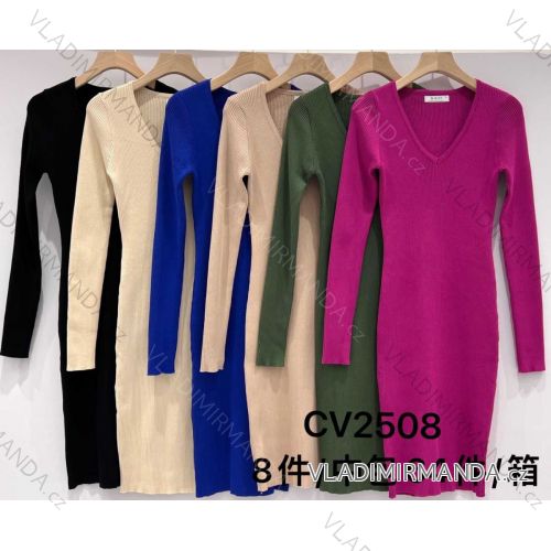 Geripptes Sommerkleid für Damen mit Trägern (S/ML/XL ONE SIZE) MB2123Z220