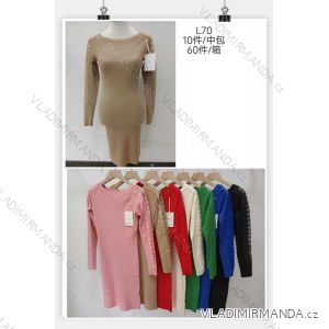 Geripptes Sommerkleid für Damen mit Trägern (S/ML/XL ONE SIZE) MB2123Z220