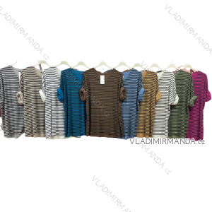 Tunika dlouhý rukáv dámská nadrozměr (3XL/4XL ONE SIZE) ITALSKÁ MÓDA IMWQ23126