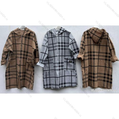 Damen langer Fleecemantel (M / L ONE SIZE) ITALIAN FASHION IMD211105