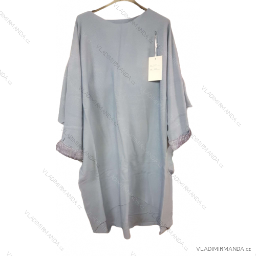 Tunika Oversize Langarm Damen Oversized (2XL / 3XL ONE SIZE) ITALIAN FASHION IM321551 blau 3xl / 4xl