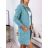 Langarm-Hemdkleid für Damen (Einheitsgröße S/M/L) ITALIAN FASHION IMC22658