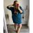 Kleid Oversize Kurzarm Damen (4XL/5XL ONE SIZE) ITALSKÁ MÓDA IM422FLUFF