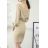 Elegantes trägerloses Minikleid für Damen (S / M ONE SIZE) ITALIAN FASHION IMWD221538