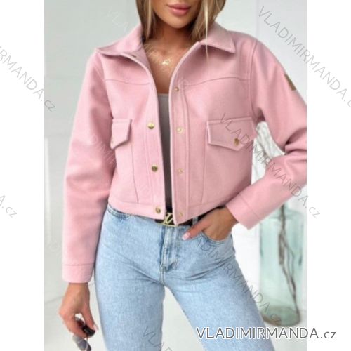 Damen-Button-Down-Hemdjacke mit Knöpfen (S / M ONE SIZE) ITALIAN FASHION IMWD217059