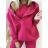 Langärmliger warmer Kapuzenpullover für Damen (Einheitsgröße S/M) ITALIAN FASHION IMWAD233677