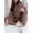 Langärmliger warmer Kapuzenpullover für Damen (Einheitsgröße S/M) ITALIAN FASHION IMWAD233677