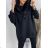 Langärmliger warmer Kapuzenpullover für Damen (Einheitsgröße S/M) ITALIAN FASHION IMWAD233677