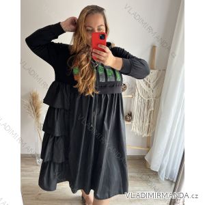 Kleid Oversize Kurzarm Damen (4XL/5XL ONE SIZE) ITALSKÁ MÓDA IM422FLUFF