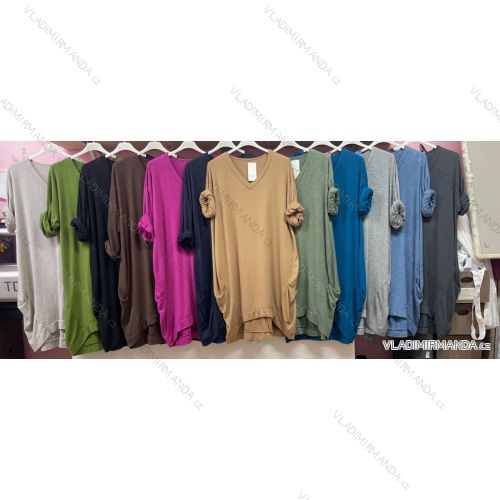 Tunika / Bluse Langarm Damen Oversized (3XL / 4XL ONE SIZE) ITALIAN FASHION IMWQ2191650