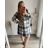 Kleid Oversize Kurzarm Damen (4XL/5XL ONE SIZE) ITALSKÁ MÓDA IM422026 XL/2XL béžová