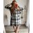 Kleid Oversize Kurzarm Damen (4XL/5XL ONE SIZE) ITALSKÁ MÓDA IM422026 XL/2XL béžová