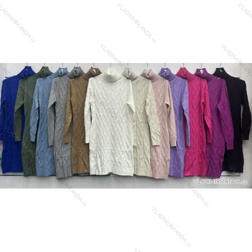 Damen Langarm Hoodie Kleid (S / M ONE SIZE) ITALIAN FASHION IMWA216095