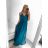 Langes trägerloses Sommerkleid für Damen aus Satin (S/M EINHEITSGRÖSSE) ITALIAN FASHION IMM22360 weiß