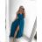 Langes trägerloses Sommerkleid für Damen aus Satin (S/M EINHEITSGRÖSSE) ITALIAN FASHION IMM22360 weiß