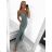 Šaty dlouhé elegantní společenské třpytivé carmen dámské (S/M ONE SIZE) ITALSKÁ MÓDA IMM2251196 S/M hellgrau