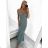 Šaty dlouhé elegantní společenské třpytivé carmen dámské (S/M ONE SIZE) ITALSKÁ MÓDA IMM2251196 S/M hellgrau